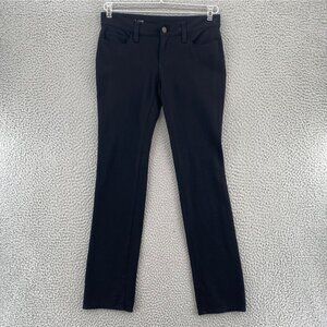 Ann Taylor Jeans Womens 2 Petite Black Knit Stretch Straight Leg Casual Everyday